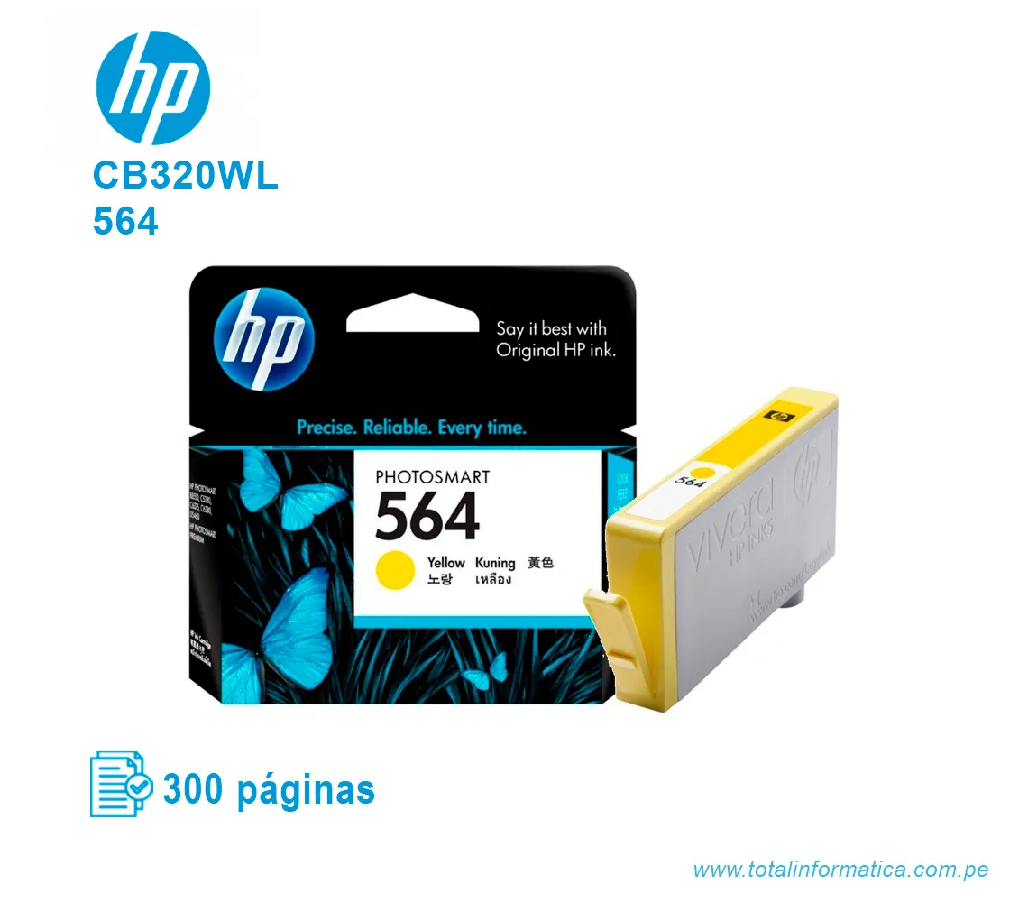 TINTA HP 564 YELLOW ( CB320WL ) D5460, 300 PÁG - imagen 1