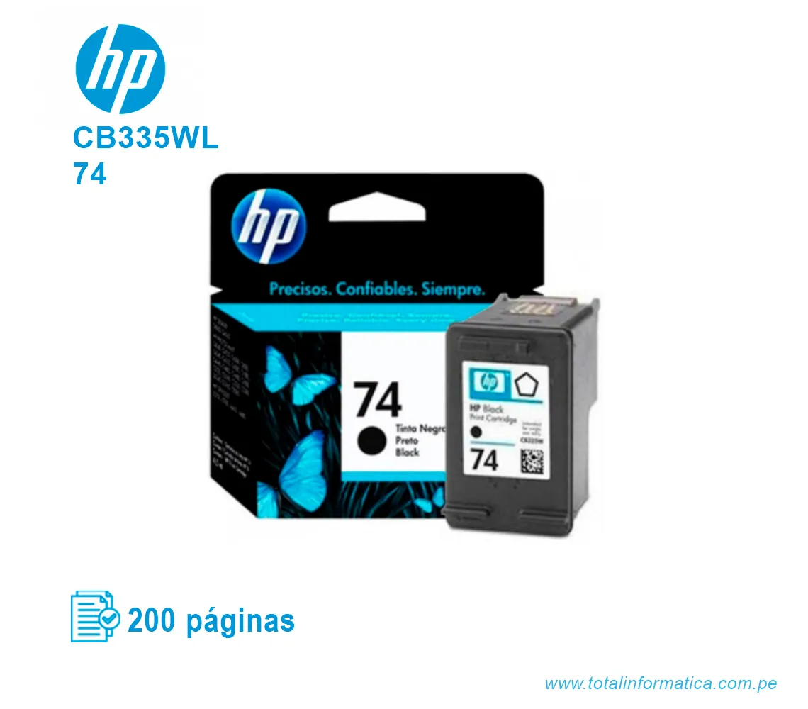 TINTA HP 74 NEGRO ( CB335WL ) OFFICEJET J5780 - imagen 2