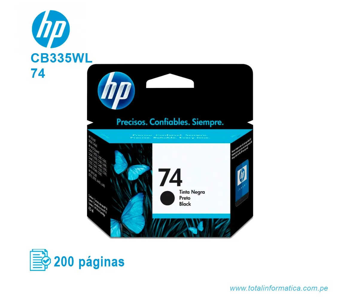 TINTA HP 74 NEGRO ( CB335WL ) OFFICEJET J5780 - imagen 1
