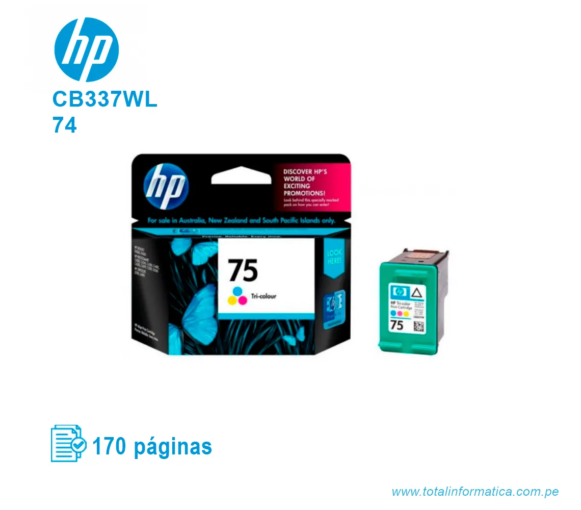 TINTA HP 75 COLOR ( CB337WL ) DESKJET D4260, 170 PAG - imagen 2