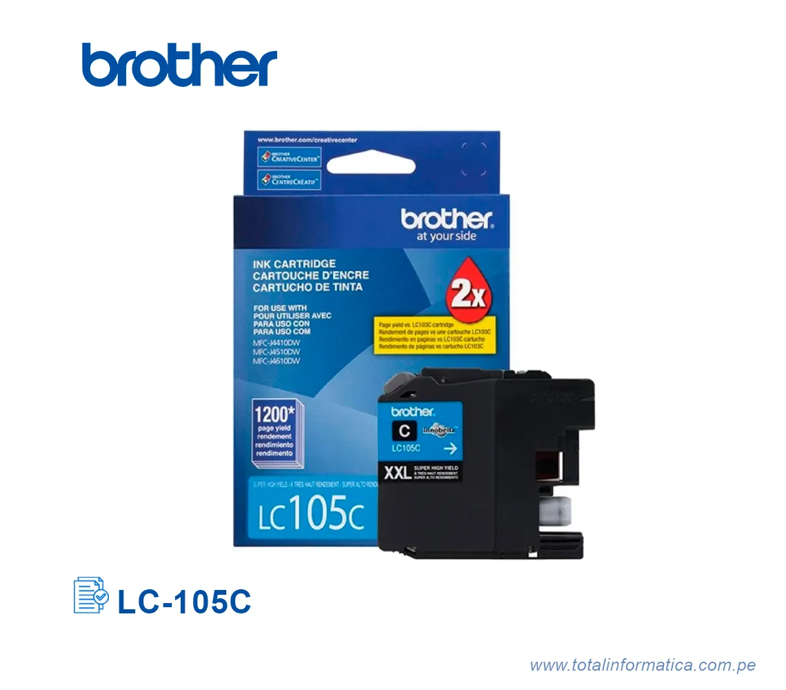 TINTA BROTHER LC-105C CIAN, 1200 PAG  - imagen 2