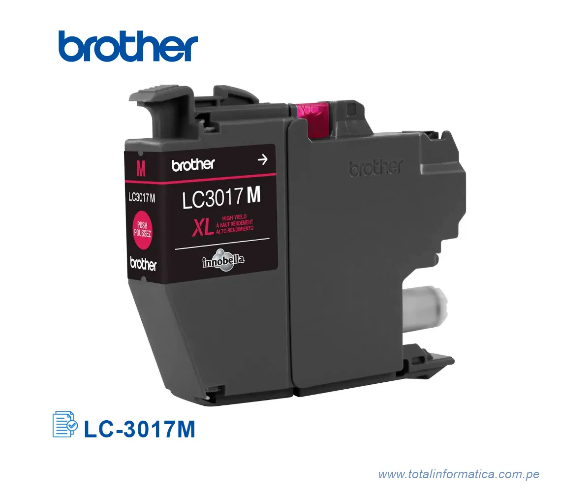 TINTA BROTHER LC-3017M MAGENTA MFCJ5330DW, 550 PAG  - imagen 2