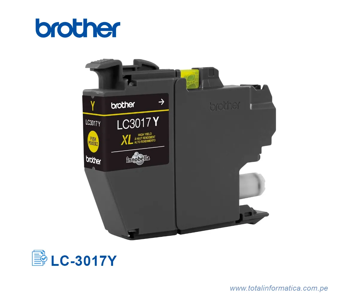 TINTA BROTHER LC-3017Y YELLOW MFCJ5330DW, 550 PAG   - imagen 2