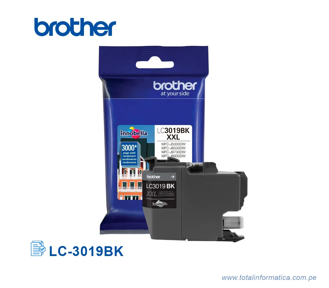 TINTA BROTHER LC-3019BK BLACK MFCJ5330DW, 3K PGS - imagen 2