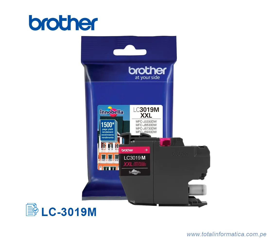 TINTA BROTHER LC-3019M MAGENTA MFCJ5330DW, 1.5K PAG - imagen 2