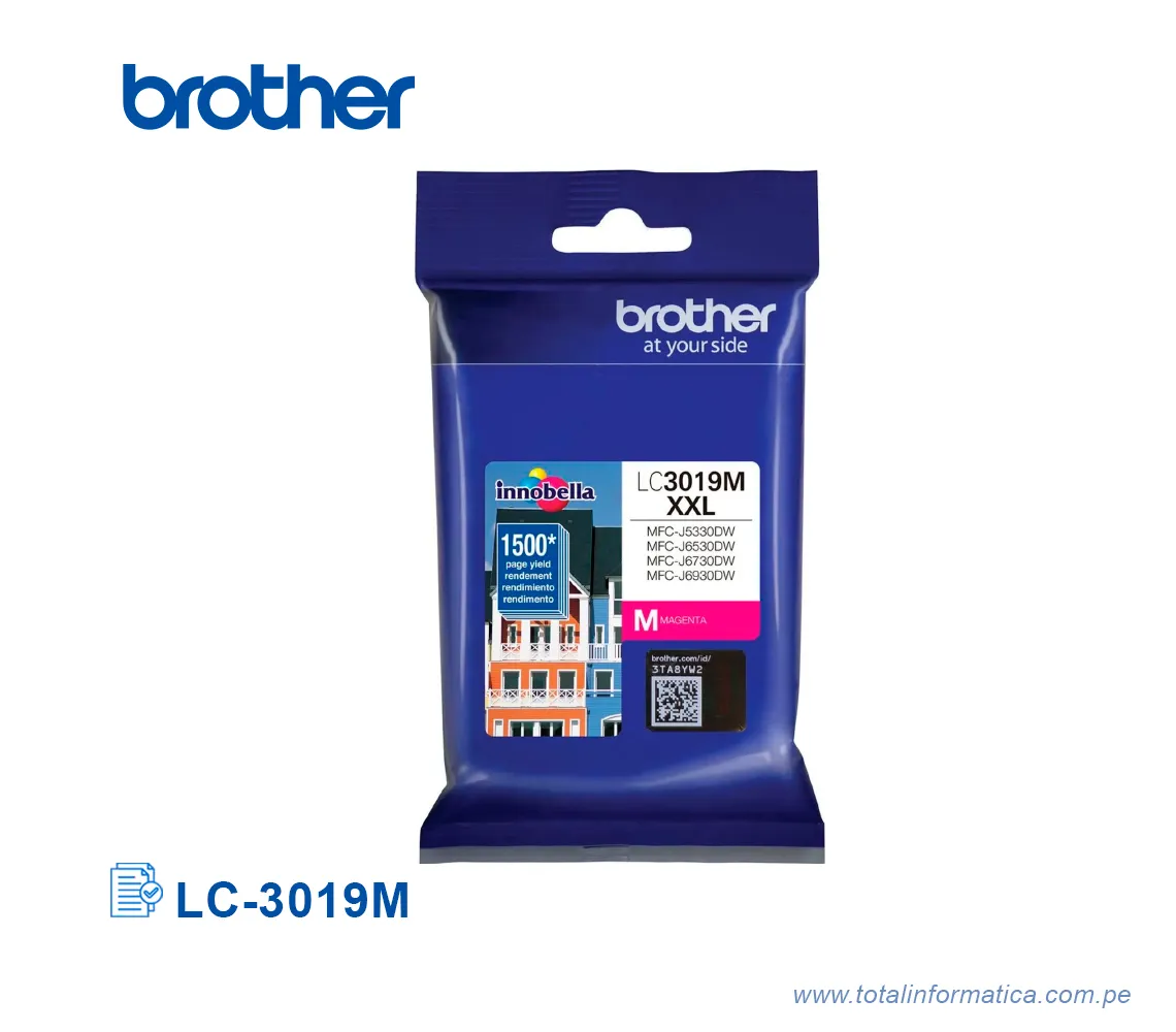 TINTA BROTHER LC-3019M MAGENTA MFCJ5330DW, 1.5K PAG - imagen 1