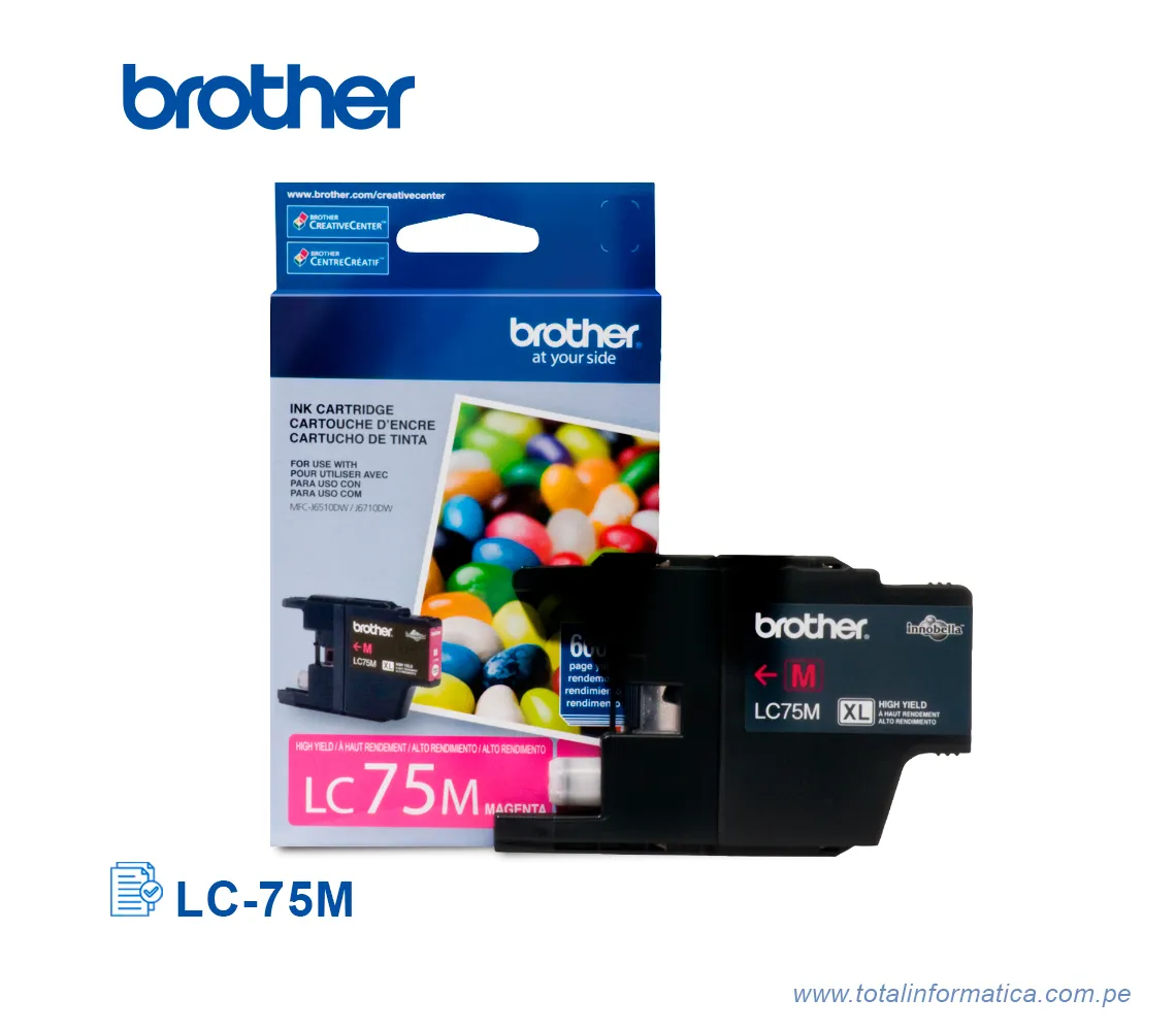 TINTA BROTHER LC-75M MAGENTA 600PG  - imagen 2