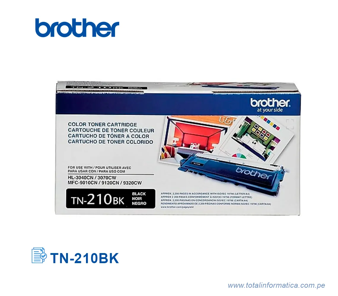 TONER BROTHER TN210BK/TN-210BK, HL-3040CN COLOR BLACK - imagen 1