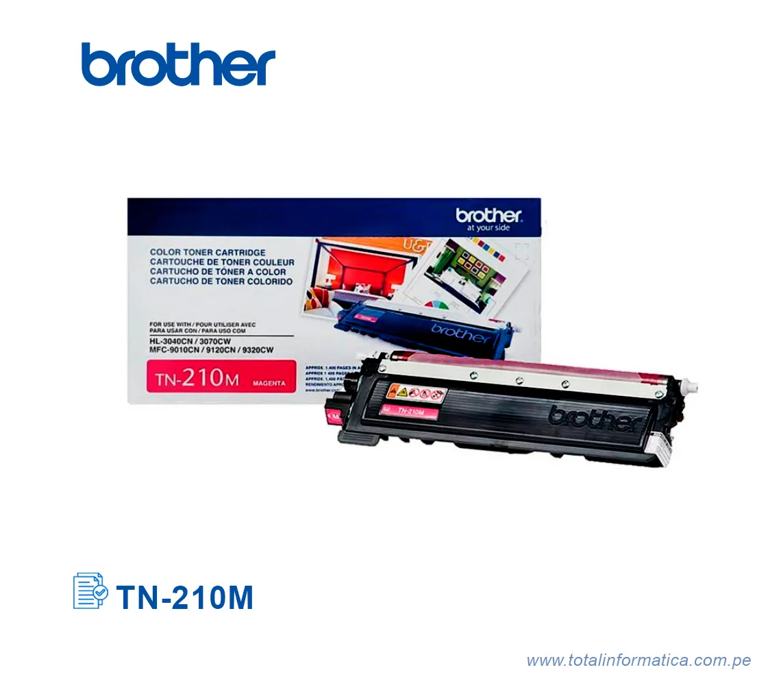 TONER BROTHER TN210M/TN-210M, HL-3040CN COLOR MAGENTA - imagen 2