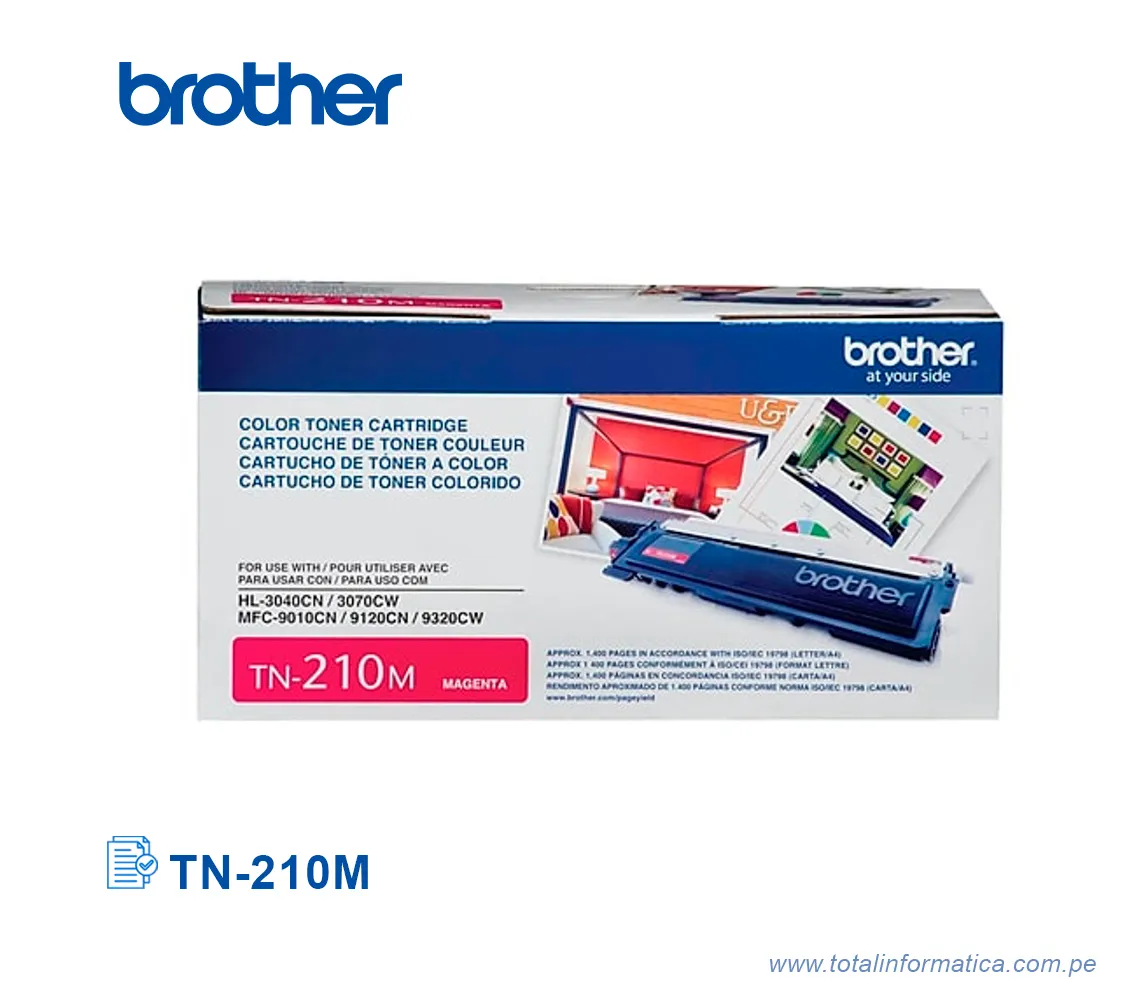 TONER BROTHER TN210M/TN-210M, HL-3040CN COLOR MAGENTA - imagen 1