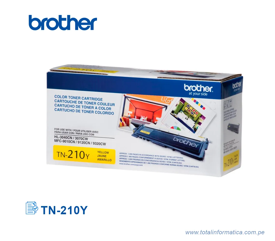 TONER BROTHER TN210Y/TN-210Y, HL-3040CN COLOR YELLOW - imagen 1