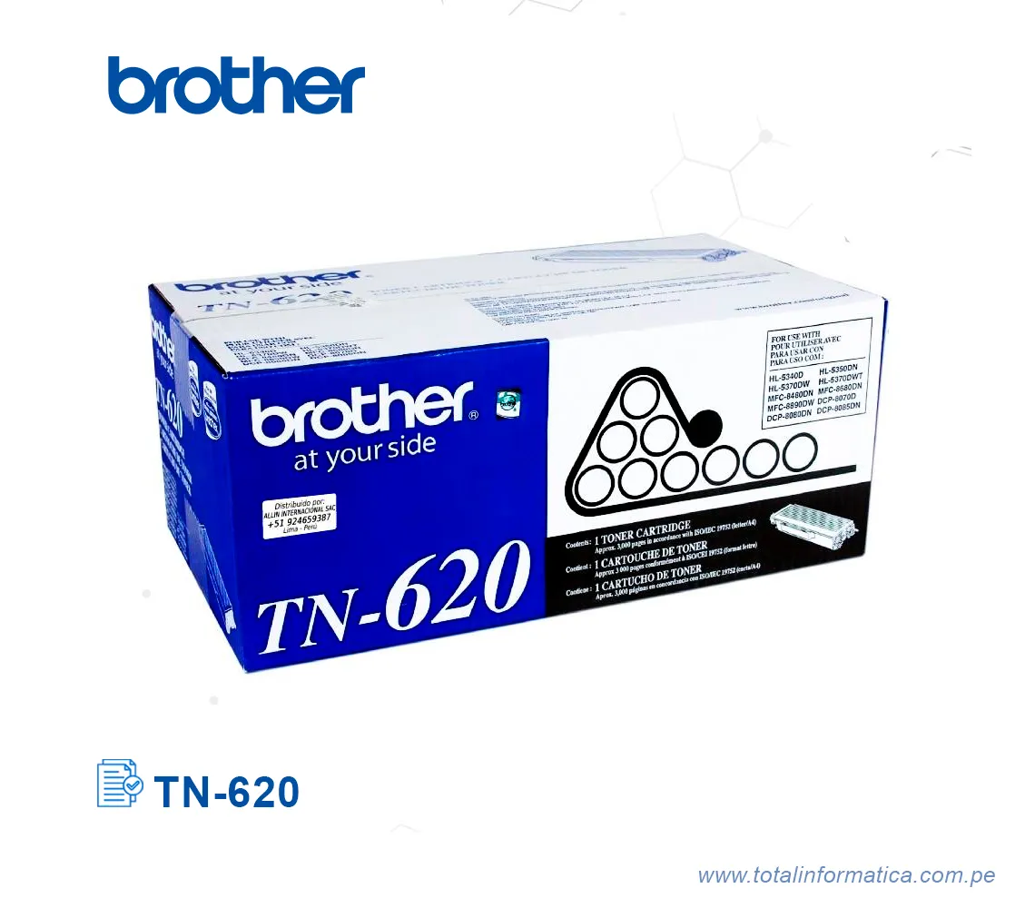 TONER BROTHER TN620/TN-620 HL-5340, 3K PAG   - imagen 1