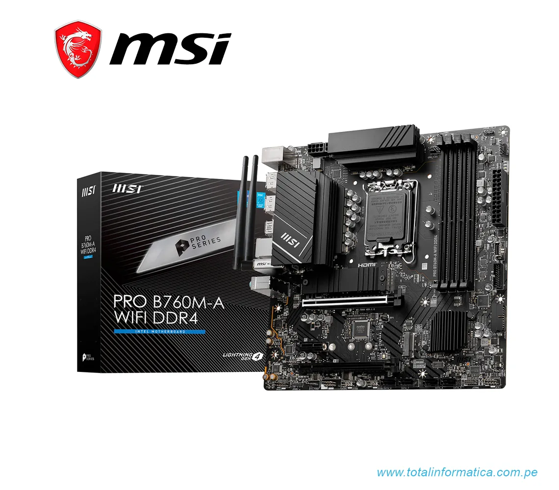 PLACA BASE MSI PRO B760M-A WIFI DDR4 - imagen 1