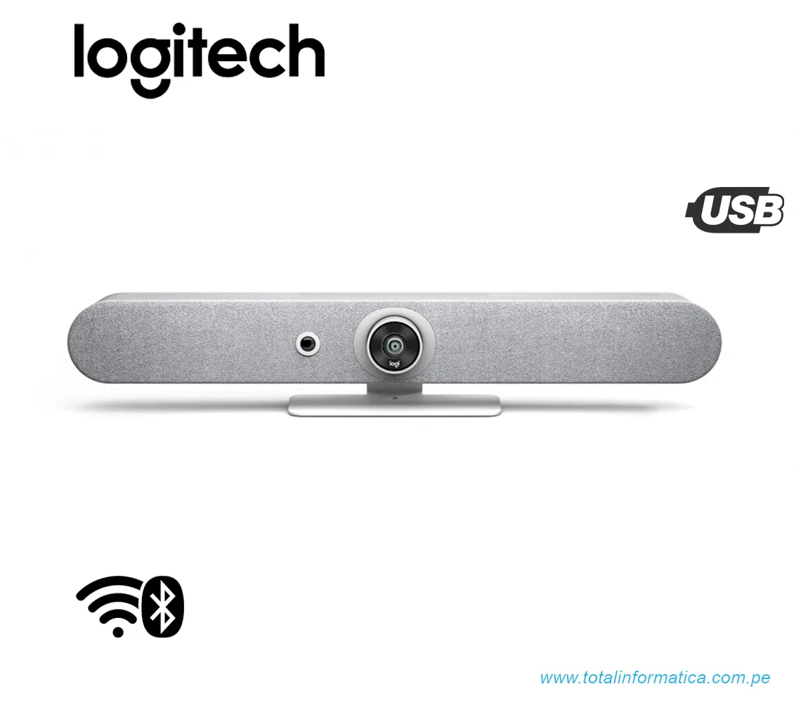 CAMARA LOGITECH B2B RALLY BAR MINI, 4K, USB, BLANCO(960-001348) - imagen 1