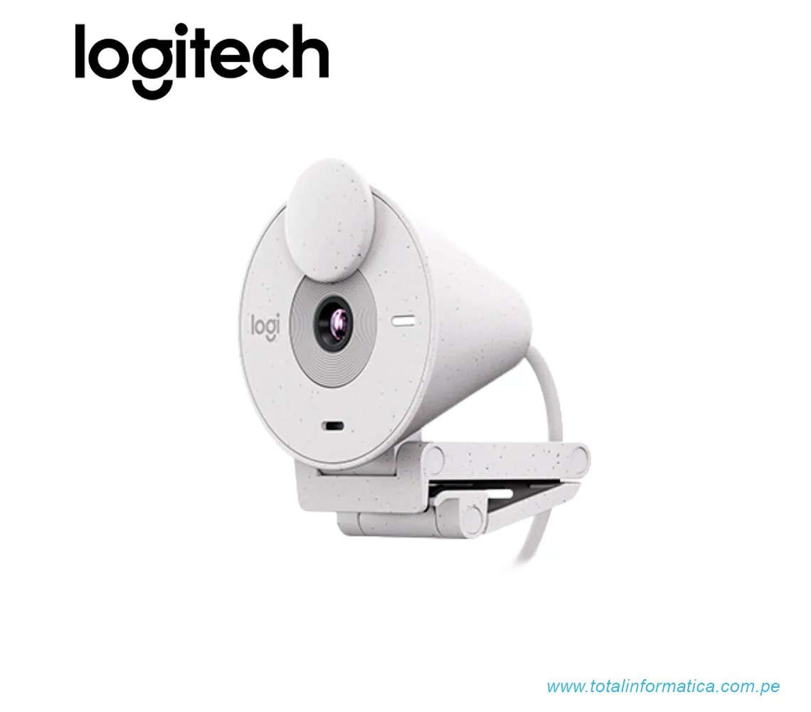 CAMARA WEB LOGITECH BRIO 300, FHD 1080P, USB-C, BLANCO(960-001440) - imagen 2