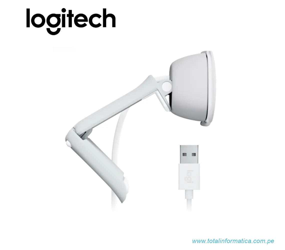 CAMARA LOGITECH BRIO 100, FHD 1080P, USB-A, BLANCO(960-001615) - imagen 2