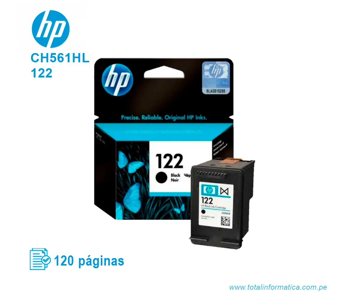 TINTA HP 122 BLACK ( CH561HL ) DESKJET 2050 J510, 120 PAG - imagen 2
