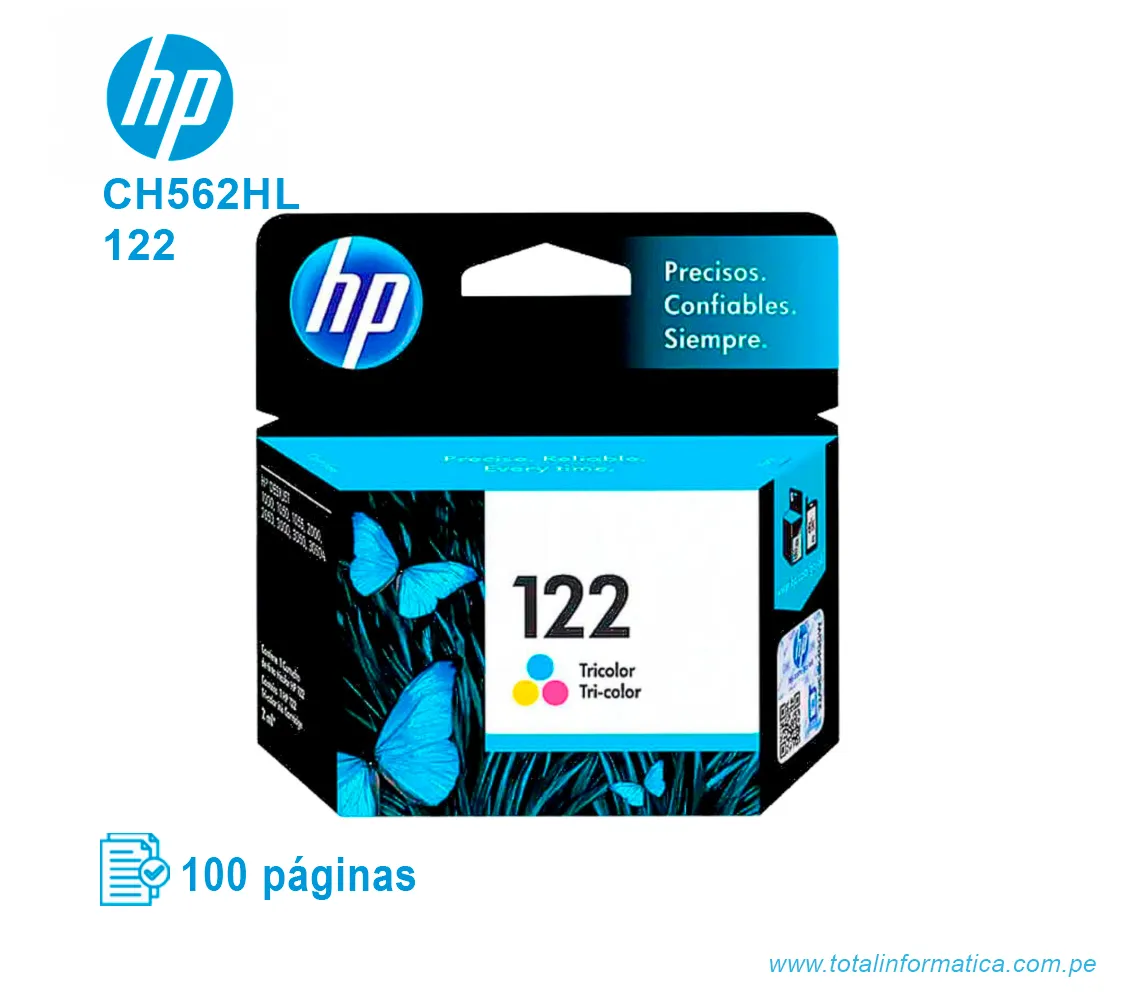 TINTA HP 122 COLOR ( CH562HL ) DESKJET 2050 J510, 100 PAG - imagen 1