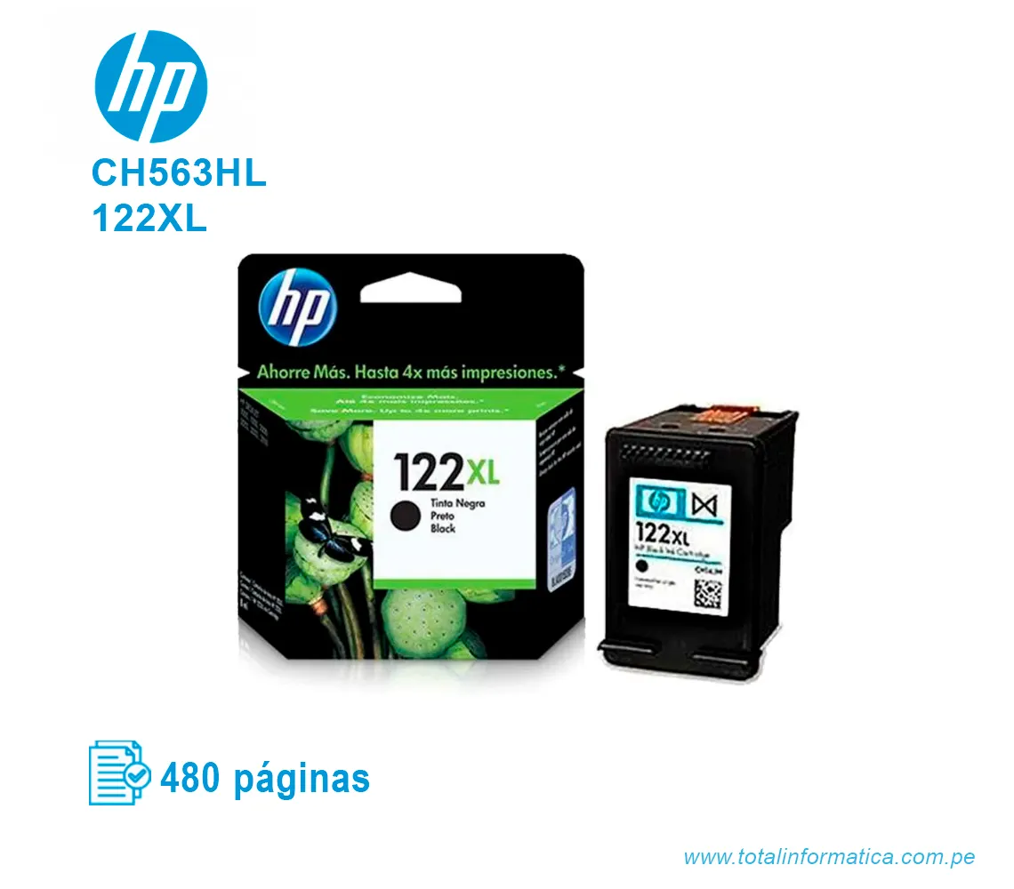 TINTA HP 122XL BLACK ( CH563HL ) DESKJET 2050 J510, 480 PAG - imagen 2