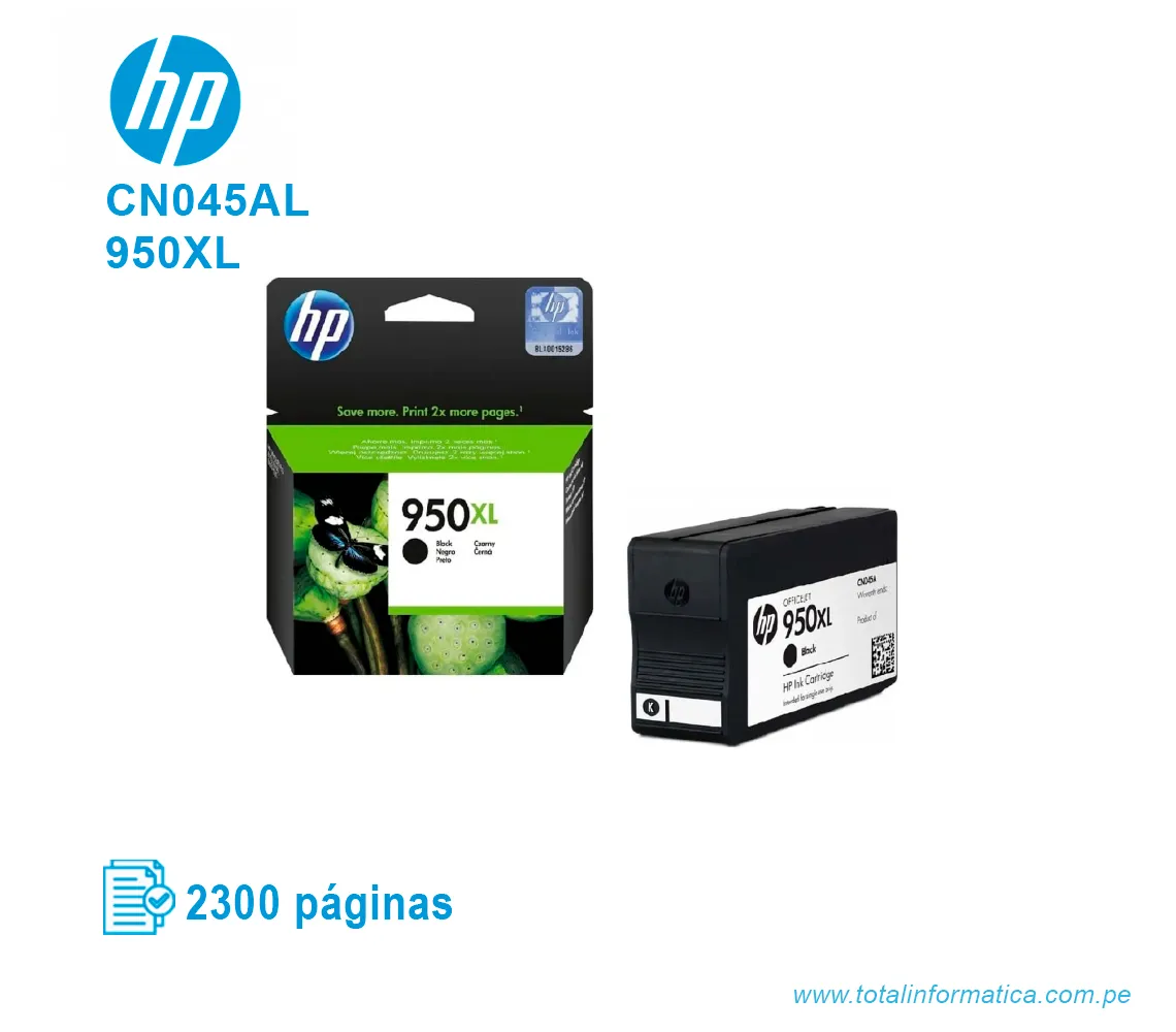TINTA HP 950XL NEGRO ( CN045AL ) OFFICEJET PRO 8600, 2300 PAG - imagen 2