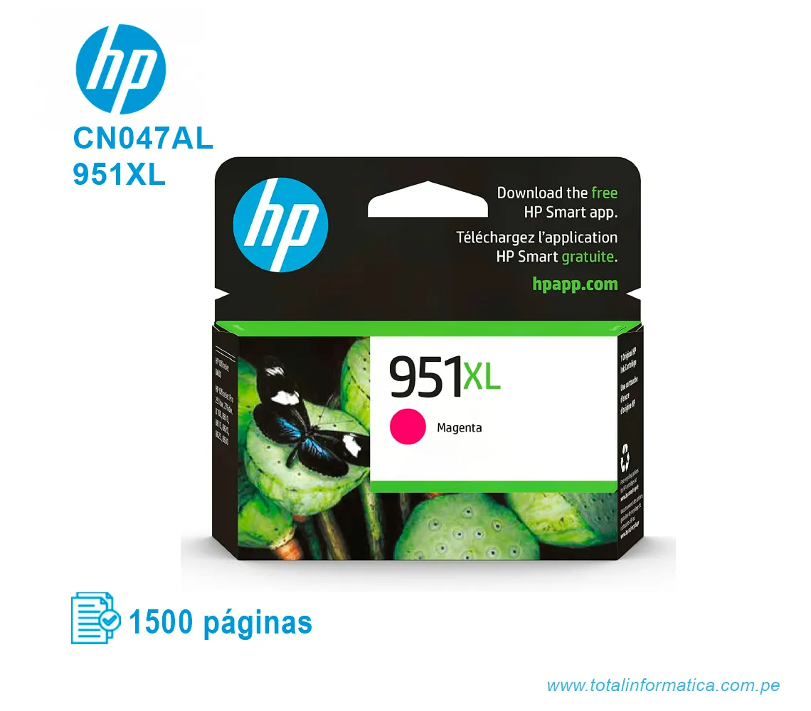 TINTA HP 951XL MAGENTA ( CN047AL ) OFFICEJET PRO 8600, 1500 PAG - imagen 1
