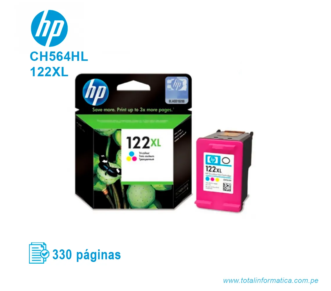 TINTA HP 122XL COLOR ( CH564HL ) DESKJET 2050 J510, 330 PAG - imagen 2
