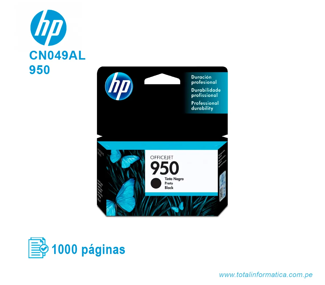 TINTA HP 950 BLACK ( CN049AL ) OFFICEJET PRO 8600, 1000 PAG - imagen 1
