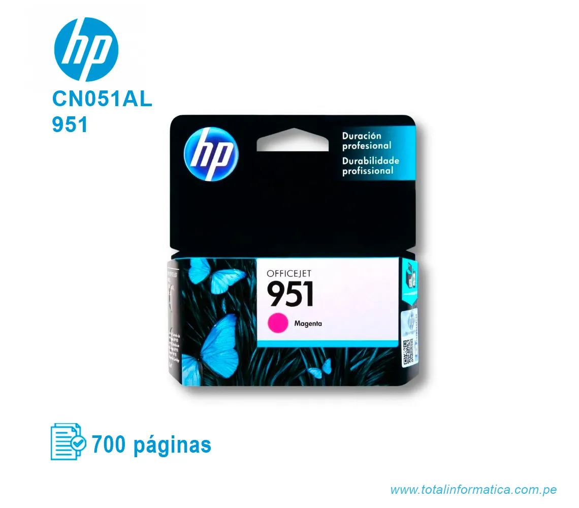TINTA HP 951 MAGENTA ( CN051AL ) OFFICEJET PRO 8600, 700 PAG - imagen 1