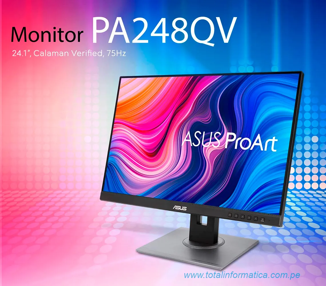 MONITOR ASUS PROART PA248QV LED 24.1", FHD 2K, 75HZ, HDMI - imagen 2