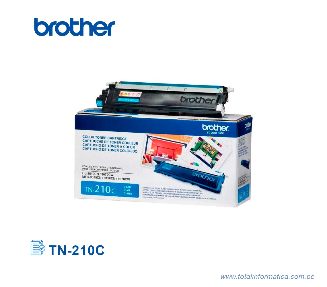 TONER BROTHER TN210C, HL-3040CN COLOR CYAN - imagen 2