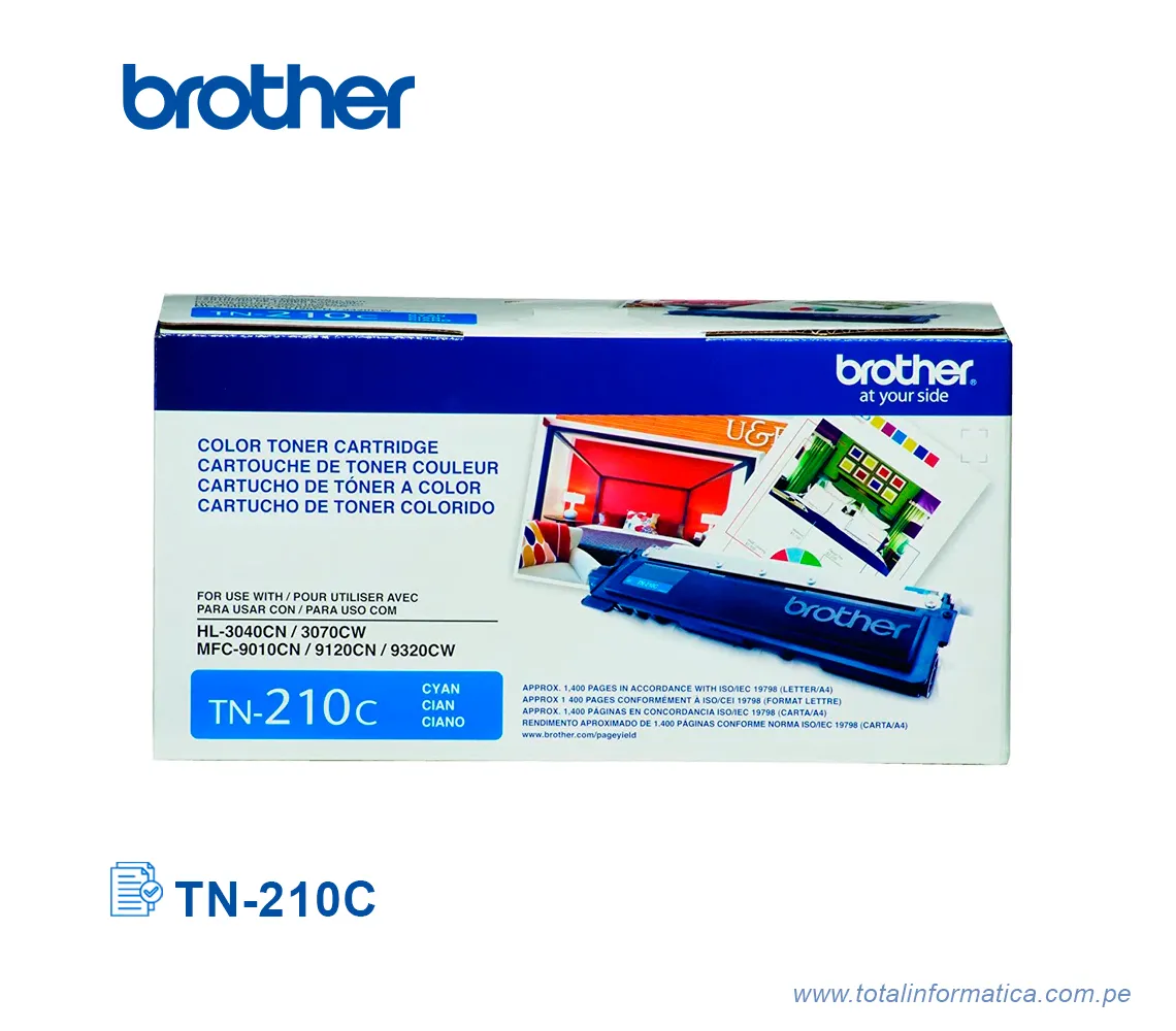 TONER BROTHER TN210C, HL-3040CN COLOR CYAN - imagen 1