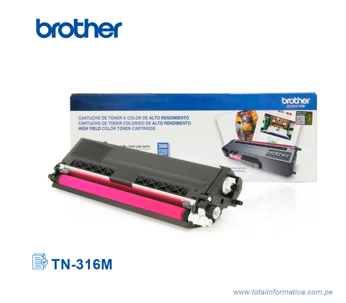 TONER BROTHER TN316M/TN-316M MAGENTA, HL-L8350 3500 PG - imagen 2