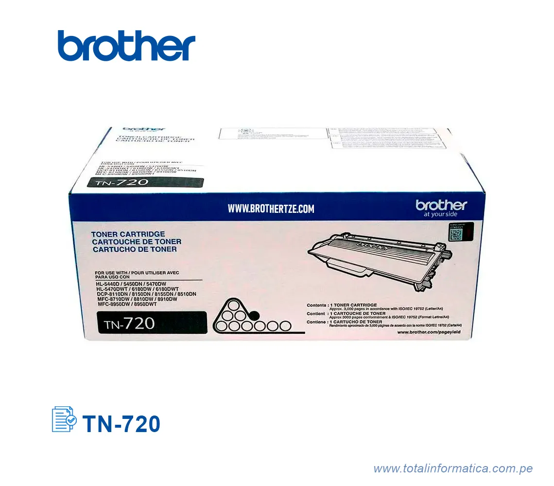TONER BROTHER TN720/TN-720, HL-5450 3000 PAG - imagen 1