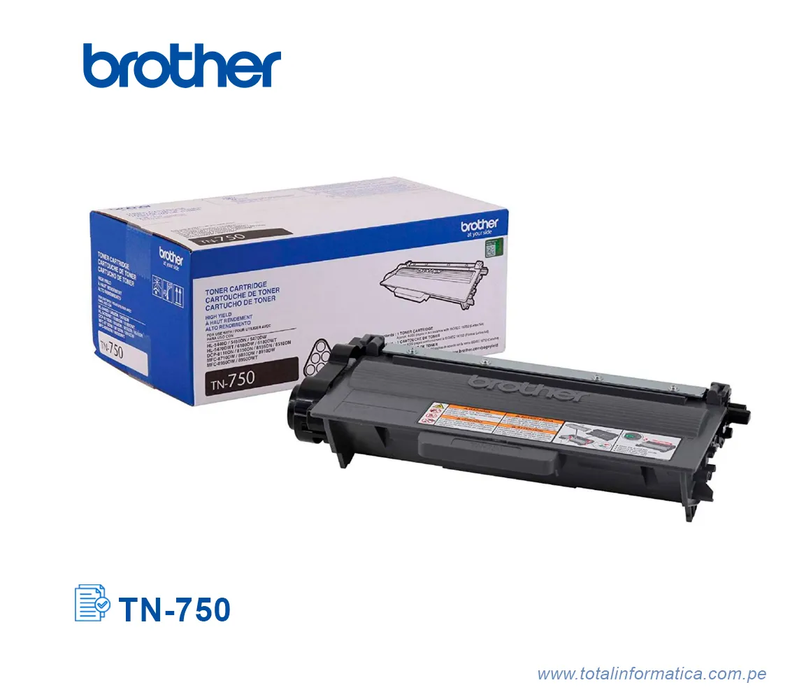 TONER BROTHER TN750/TN-750, HL-5450 8000 PAG - imagen 2