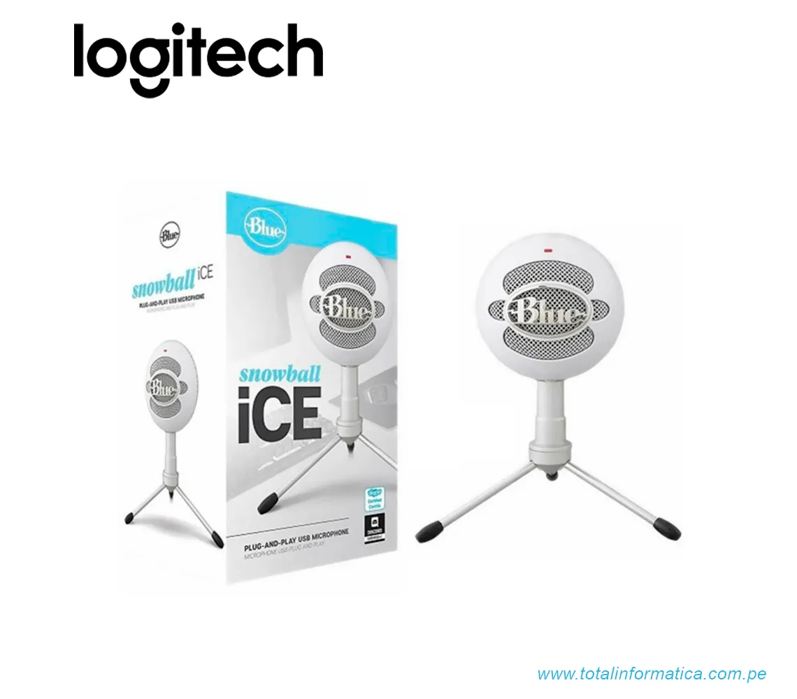 MICROFONO BLUE SNOWBALL ICE, USB, BLANCO(988-000511) - imagen 2