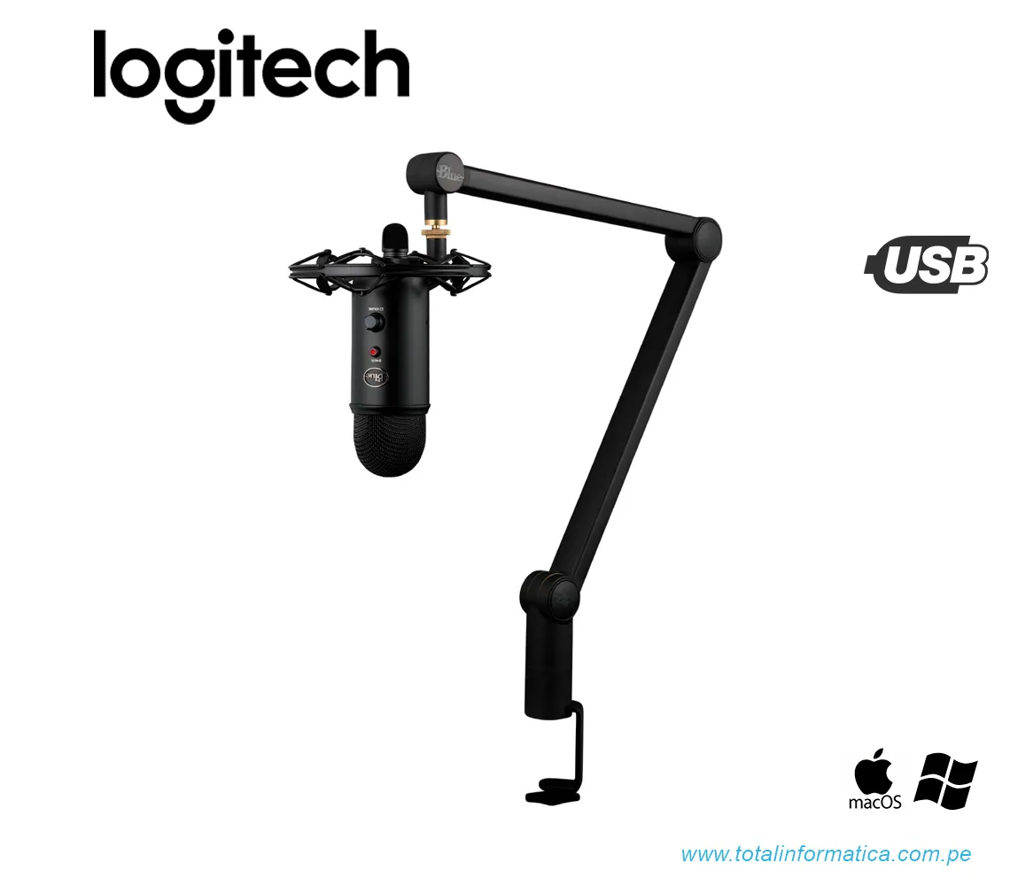 MICROFONO BLUE YETICASTER, USB, PRO STREAMING COMPASS ARM + RADIUS III(988-000514) - imagen 1