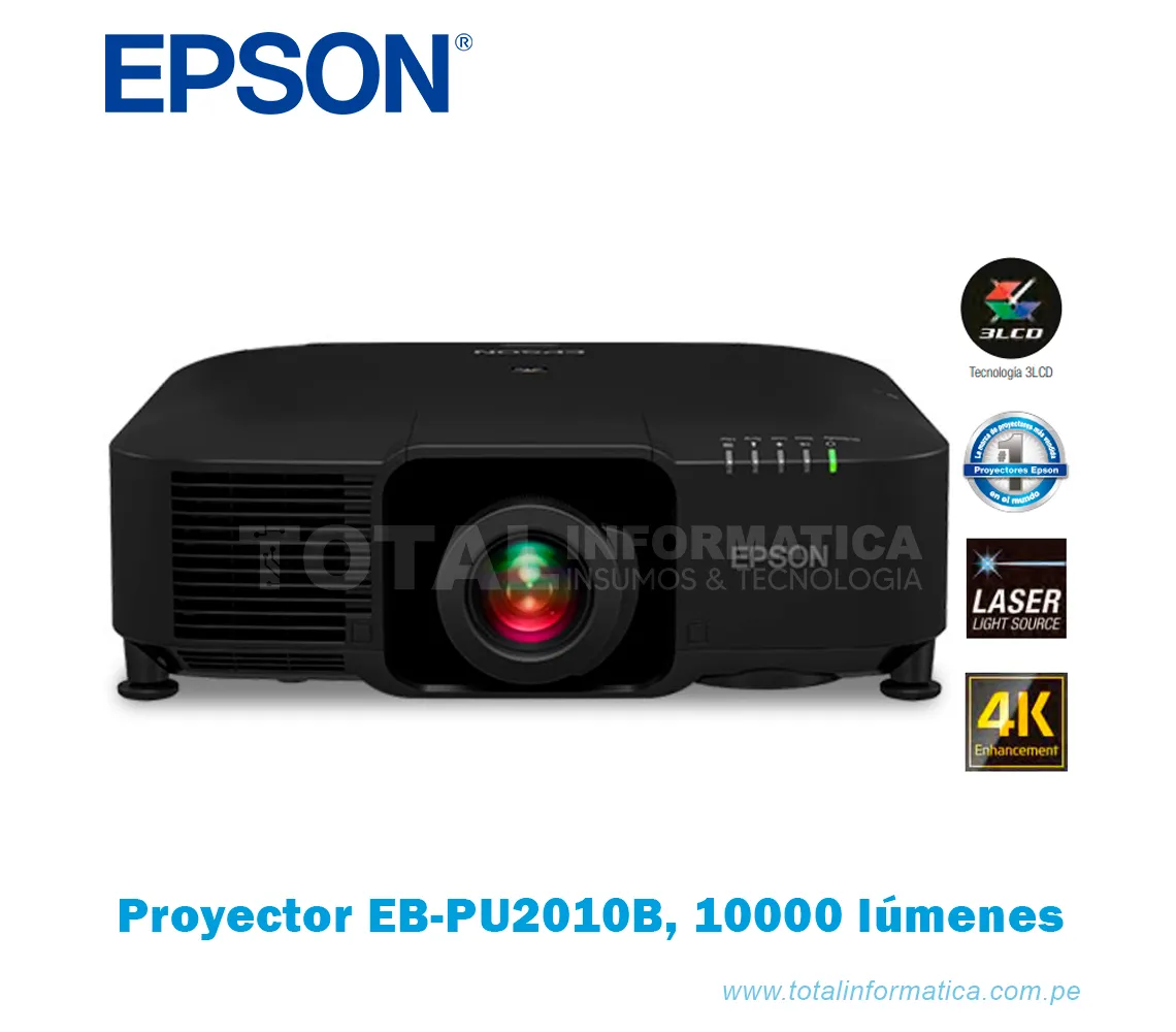 PROYECTOR EPSON LÁSER EB PU2010B, 10000 LUMENES WUXGA - imagen 1