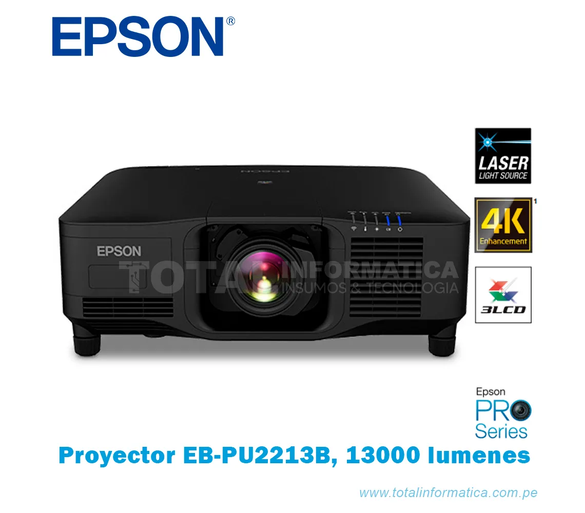 PROYECTOR EPSON LÁSER EB-PU2213B, 13000 LUMENES WUXGA - imagen 1