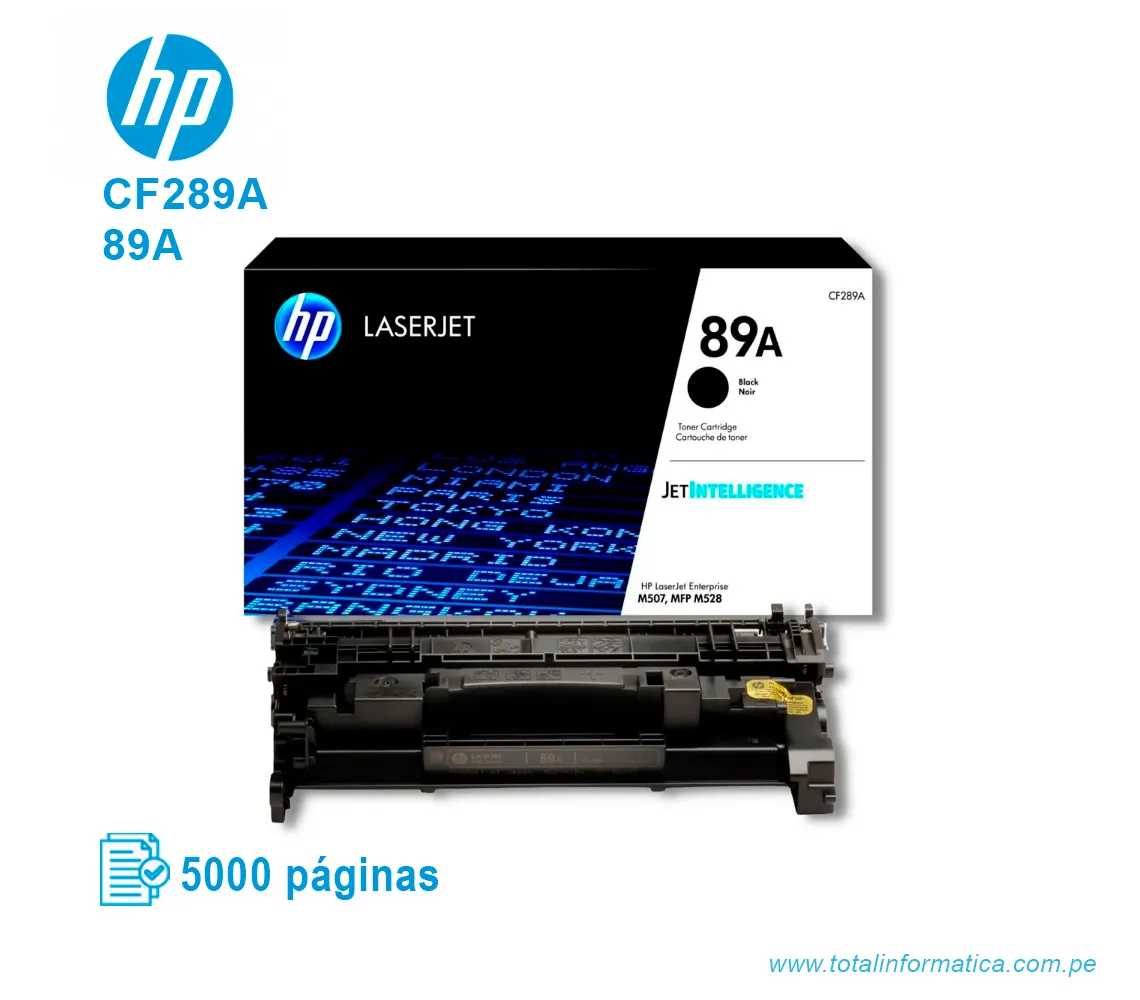 TONER HP 89A BLACK ( CF289A ) LASERJET M507, 5K PGS - imagen 2