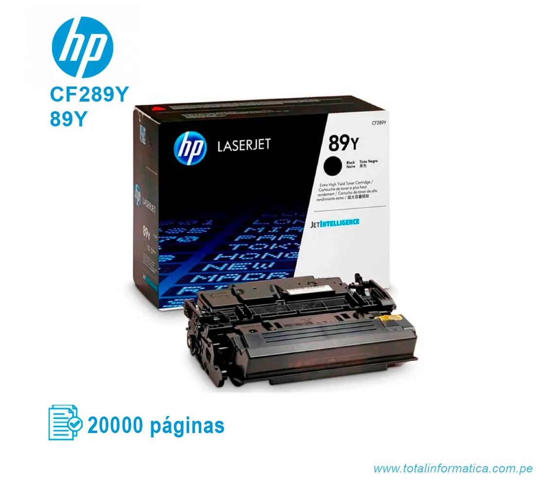 TONER HP 89Y BLACK ( CF289Y ) LASERJET M507, 20K PGS - imagen 2