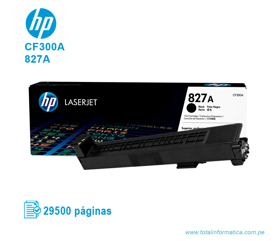 TONER HP 827A BLACK ( CF300A ) LASERJET MFP M880Z, 29500 PGS - imagen 2