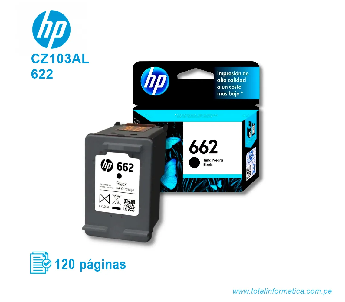 TINTA HP 662 NEGRO ( CZ103AL ) ADVANTAGE 2515, 120 PÁG - imagen 2