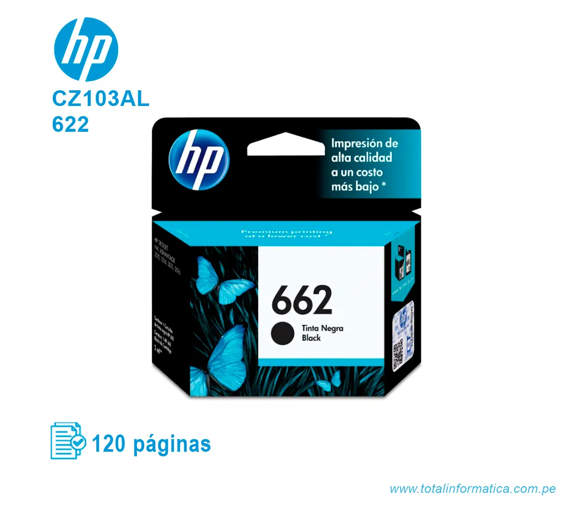 TINTA HP 662 NEGRO ( CZ103AL ) ADVANTAGE 2515, 120 PÁG - imagen 1