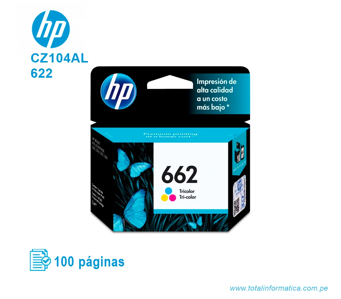 TINTA HP 662 TRICOLOR ( CZ104AL ) ADVANTAGE 2515, 100 PÁG - imagen 1