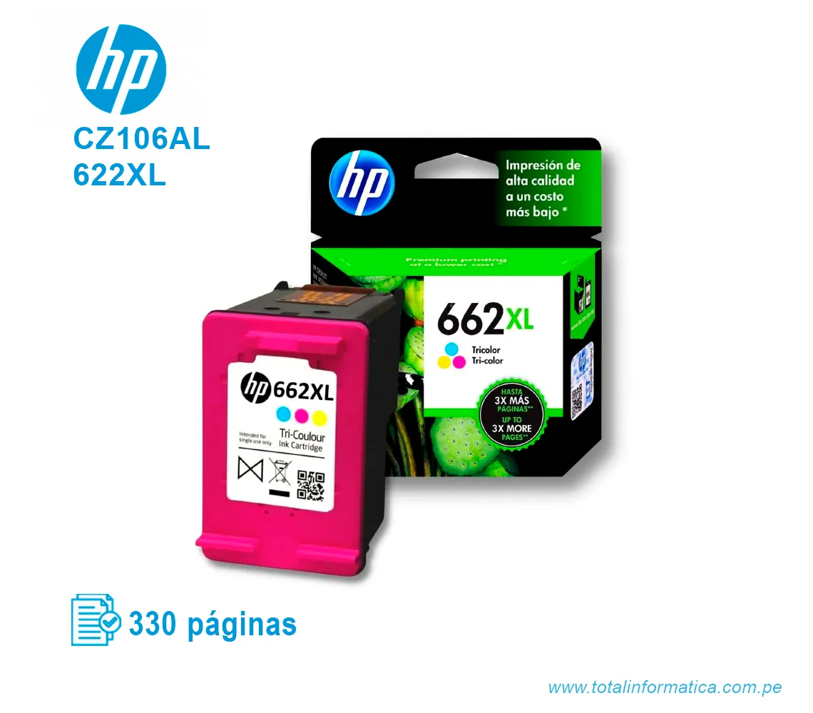 TINTA HP 662XL TRICOLOR ( CZ106AL ) ADVANTAGE 2515, 330 PÁG - imagen 2