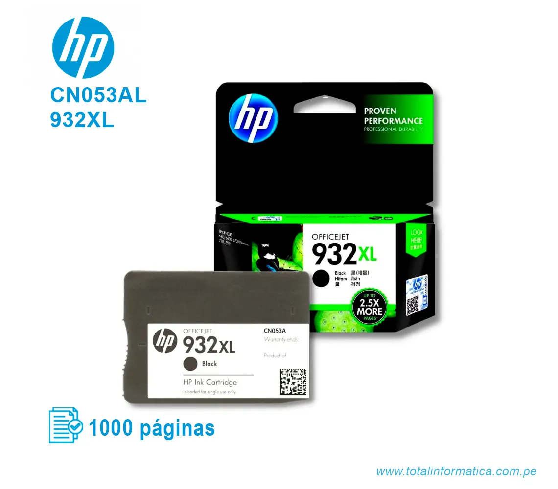 TINTA HP 932XL BLACK ( CN053AL ) OFFICEJET 6700, 1000 PAG - imagen 2