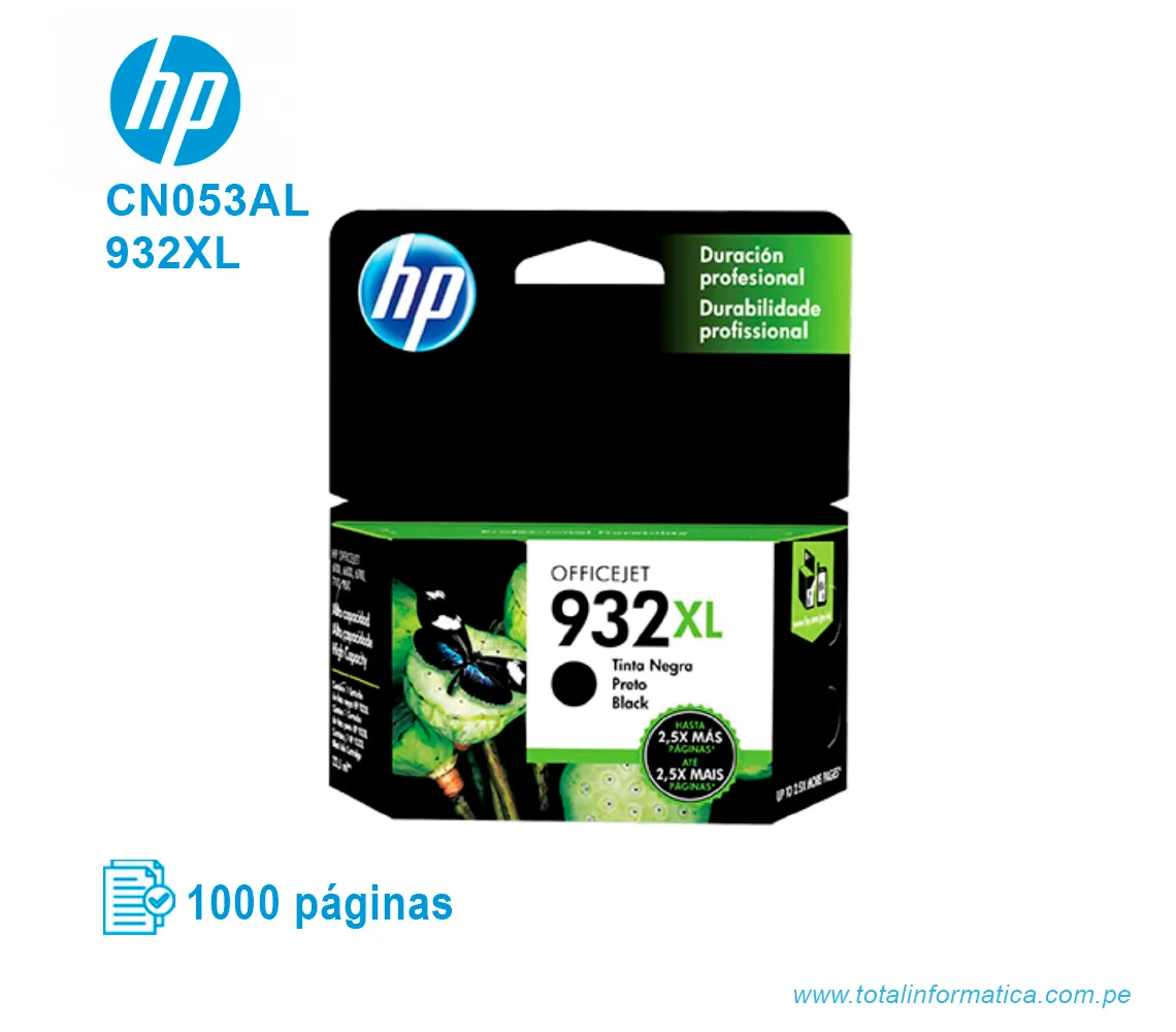 TINTA HP 932XL BLACK ( CN053AL ) OFFICEJET 6700, 1000 PAG - imagen 1