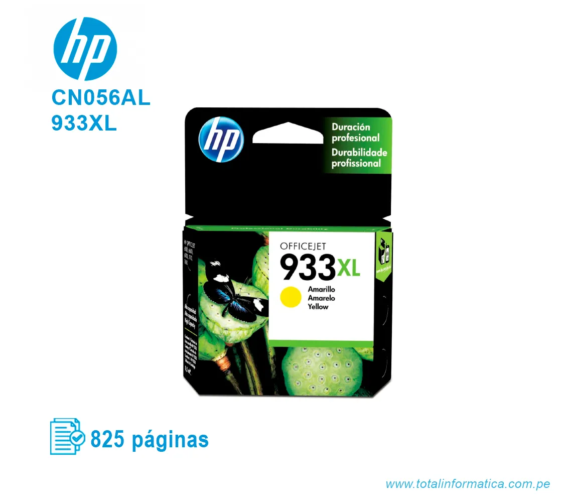 TINTA HP 933XL YELLOW ( CN056AL ) OFFICEJET 6700, 825 PAG - imagen 1