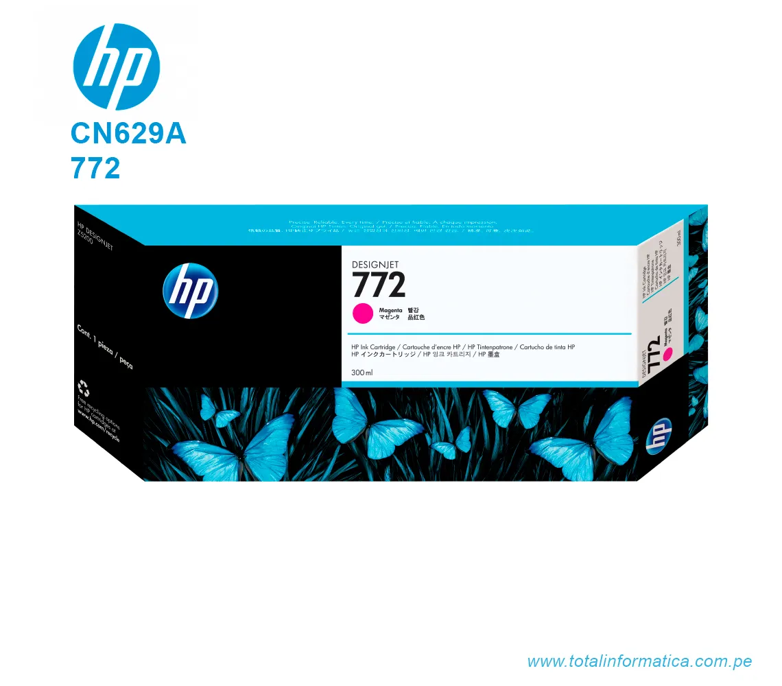 TINTA HP 772 300ML MAGENTA ( CN629A ) DESIGNJET Z5200 - imagen 1