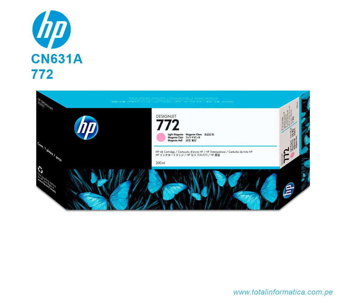 TINTA HP 772 300ML LT MAGENTA ( CN631A ) DESIGNJET Z5200 - imagen 1